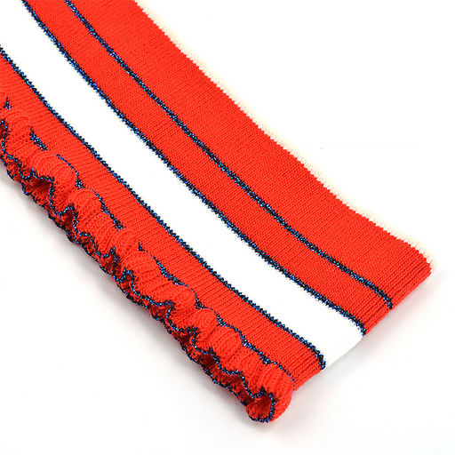 Подвяз манжет 6х80см трикотажный 520г/м? красный в полоску арт.73037 уп.5шт