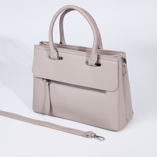 Сумка-тоут на молнии, наружный карман, цвет бежевый - Simaland фото 6