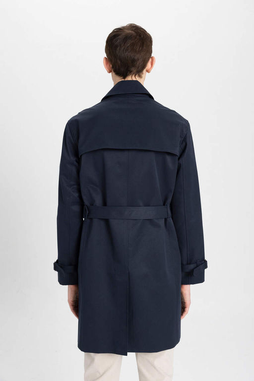 Водонепроницаемый тренч стандартного кроя на подкладке - Defacto фото 10
