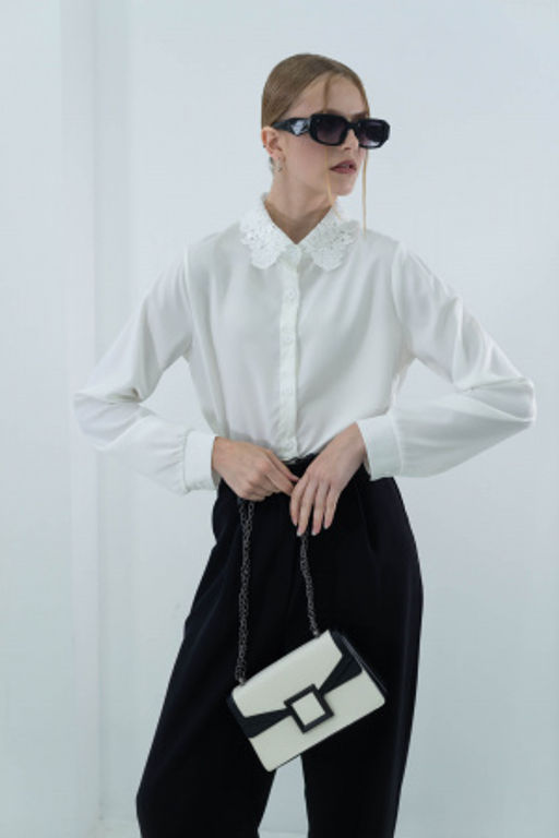 Блузка Эва (молочный) - Nadi bordo фото 4