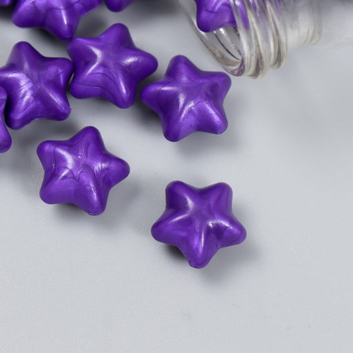 Сургуч в гранулах в баночке Звёздочки фиолетовый матовый 16 гр 7х3х3 см - Арт узор фото 3