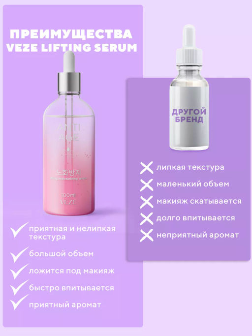 Сыворотка корректирующая для омоложения кожи лица и шеи VEZE, 100мл VEZE34401  фото 10