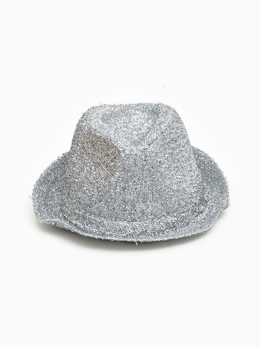 Карнавальная шляпа "Диско" серебряная р-р 56-58