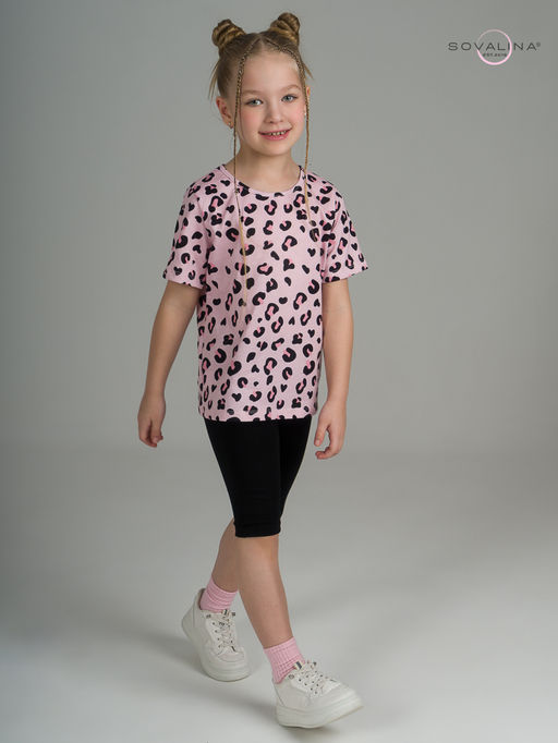 Костюм Актив нежный леопард-черный - Sovalina фото 21