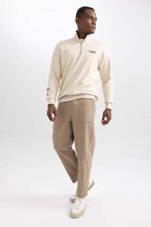 Габардиновые брюки прямого кроя Relax Fit - Defacto фото 4