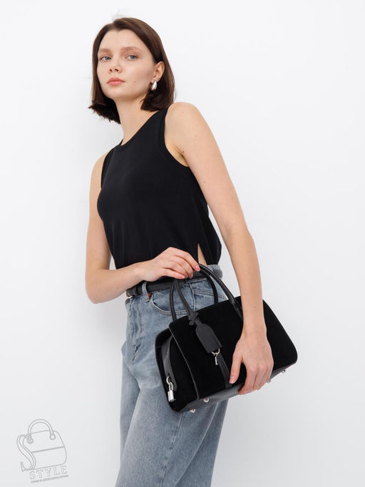 Сумка женская кожаная 990225NN black Natale Navetta