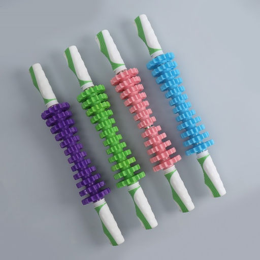 Массажёр «Скалка», универсальный, 12 колёс, d=7×45 см, МИКС