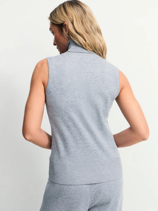 Топ без рукавов с воротником стойкой / Zarina  фото 5