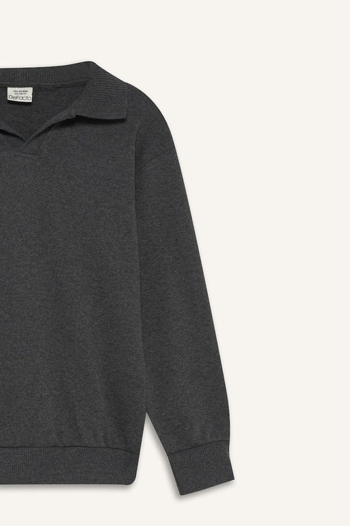Apa_ Yaka Sweatshirt Erkek _ocuk - Defacto фото 8
