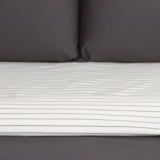 Постельное бельё евро «Этель» Stripes: grey, перкаль