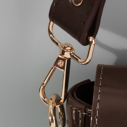 Ручка для сумки, с карабинами, 100 1 см 2,5 см, цвет коричневый - Арт узор фото 5