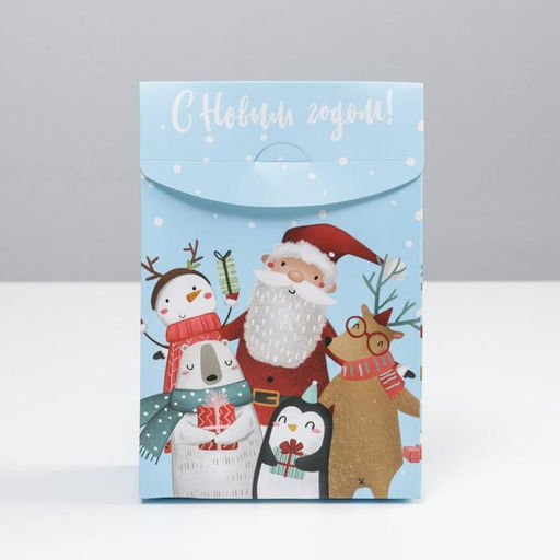 Цена за 2 шт. Коробка подарочная новогодняя складная «С новым счастьем», 15 х 7 х 22 см, Новый год