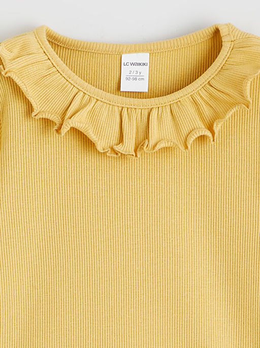 F?rf?r Yaka Detayl? K?z ?ocuk Fitilli Ti??rt