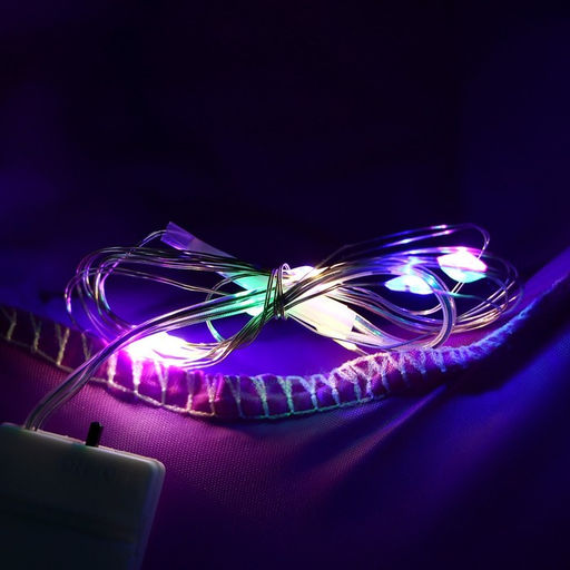 Шляпа карнавальная «Кошмарное веселье» фиолетовая, с гирляндой