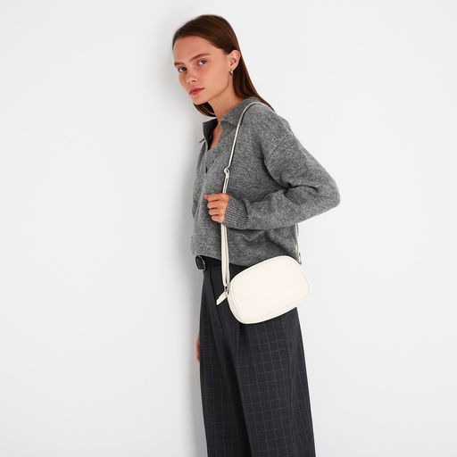 Сумка кросс-боди на молнии, цвет бежевый - Simaland фото 8