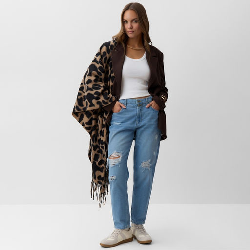 Палантин женский MIST Leo, бежевый, размер 70×180 см