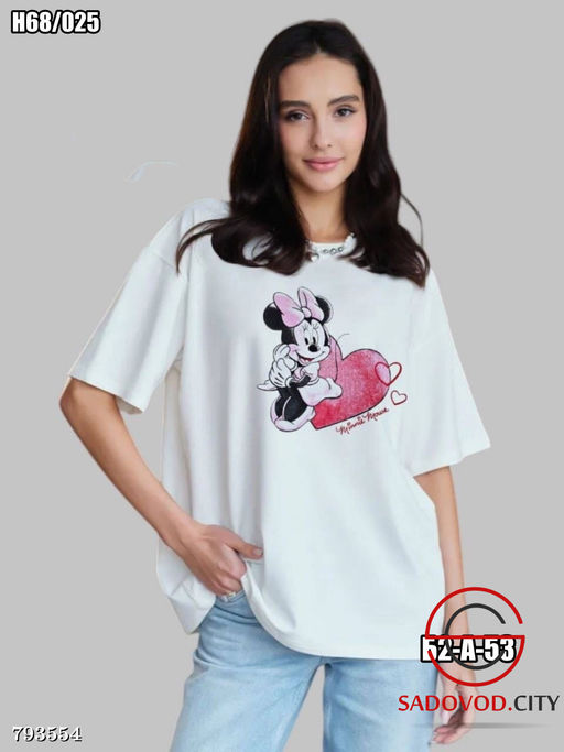 Футболка оверсайз с микки маусом