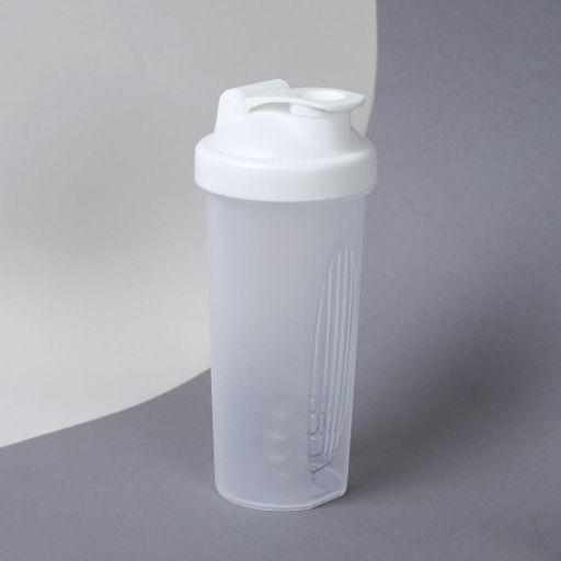 Бутылка/Шейкер SIMPLE SHSA-600 белый, для спортивного питания 600ML/уп72 - Галеонтрейд фото 5