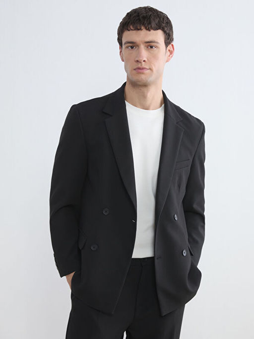 Standart Kal?p Erkek Blazer Ceket