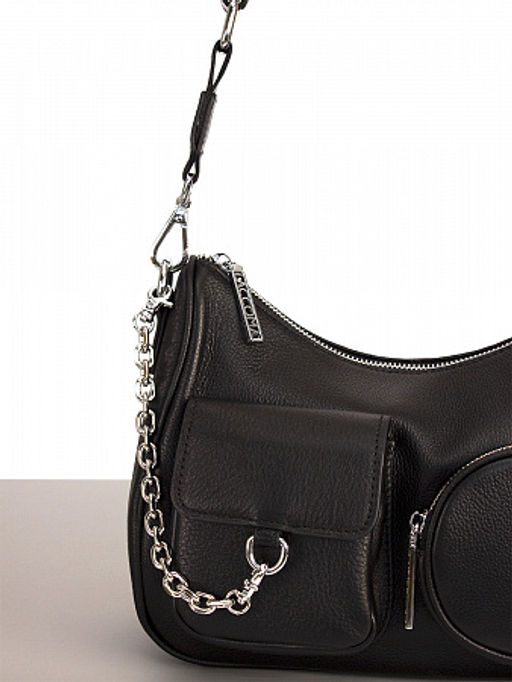 LACCOMA сумка Y1669-черный натуральная кожа хлопок