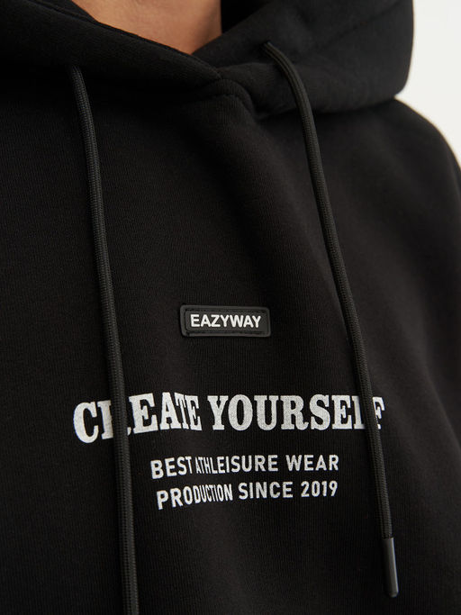 =Утепленное худи с начесом свободного силуэта - NEVERLATE фото 3