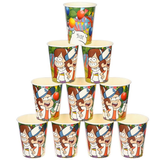 Цена за 10 шт. Стакан бумажный-раскраска С Днем Рождения!, 250 мл, Гравити Фолз - Disney фото 5