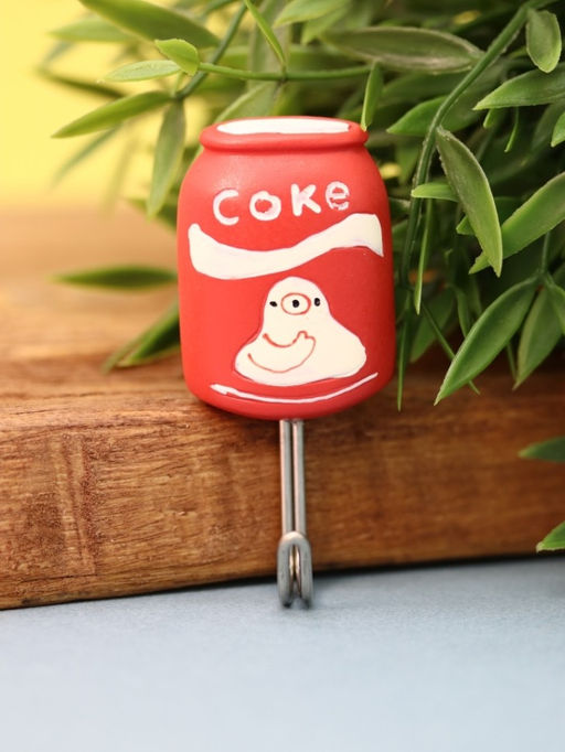 Крючок на липучке Coke, red