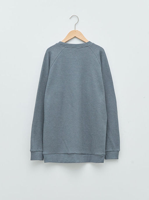 Bisiklet Yaka Basic Uzun Kollu Erkek ?ocuk Sweatshirt - Waikiki фото 2