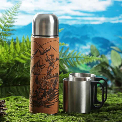 Набор Русская рыбалка, термос 500 мл, кружка 2 шт - Mode forrest фото 3