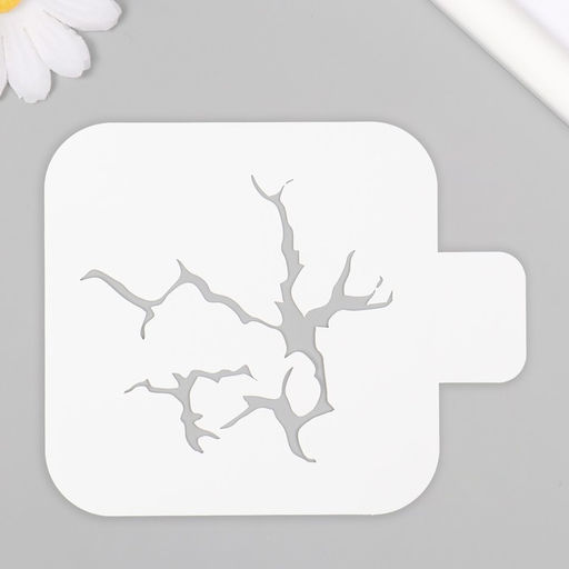 Пластиковый трафарет для творчества «Трещина», шаблон, 9×9 см