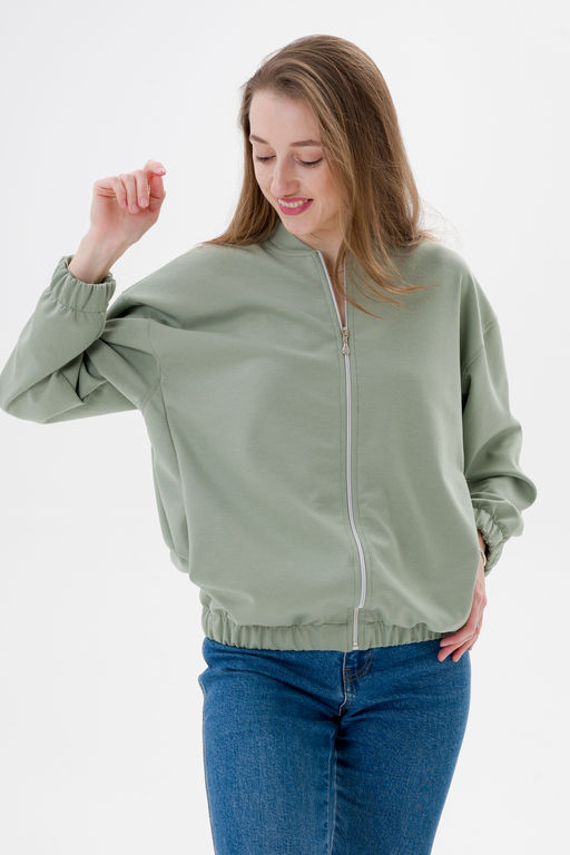 Бомбер из коттон фита полынь макси - Амадэль фото 8