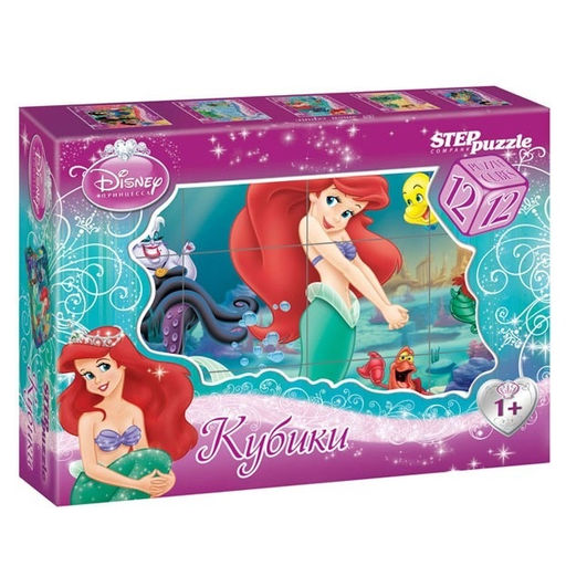 Степ. Кубики 12 элем. Дисней арт.87150 "Русалочка"