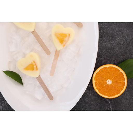 Форма для мороженого Доляна Сердца. Макси, силикон, 49?6.5?2 см, 8 ячеек, палочки 50 шт., белая