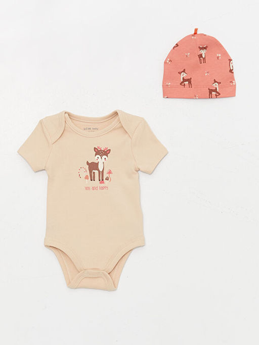 Bisiklet Yaka Bask?l? K?z Bebek Hastane ??k?? Seti 3l? - Waikiki фото 3