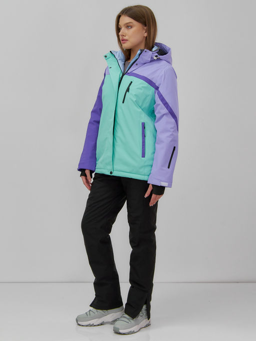 Горнолыжный костюм женский зимний бирюзового цвета 016Br - Chunmai фото 10