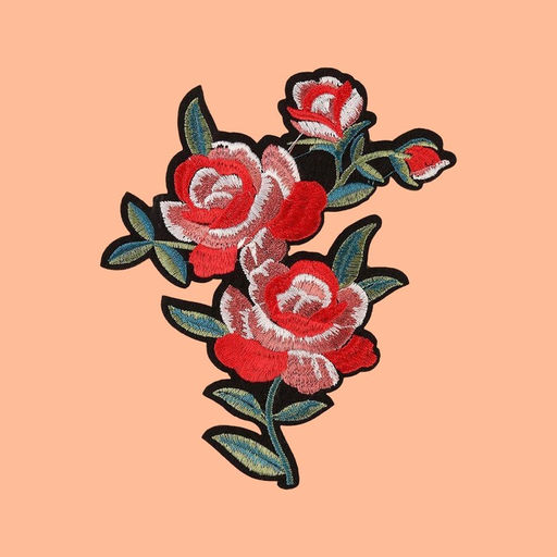 Цена за 5 шт. Термоаппликация Розы, 16.5?12 см, разноцветная