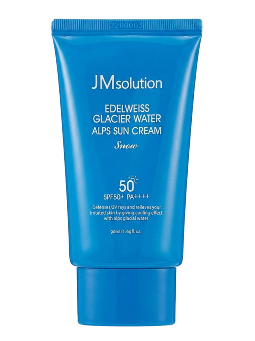 Jmsolution Охлаждающий солнцезащитный крем / Edelweiss Glacier Water Alps Moist Suncream Snow SPF50+/PA++++, 50 мл