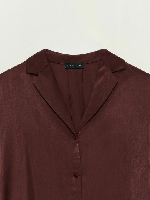 Блузка с английским воротником и перьями / Zarina