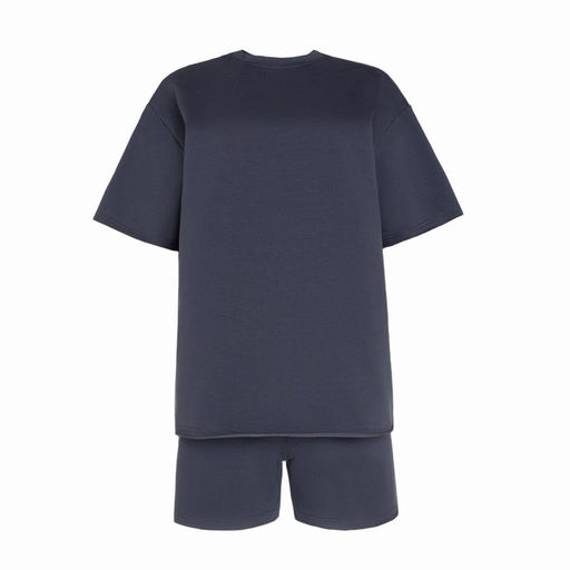 Костюм спортивный женский: футболка, шорты, MINAKU: Casual Collection, размер 48, графитовый