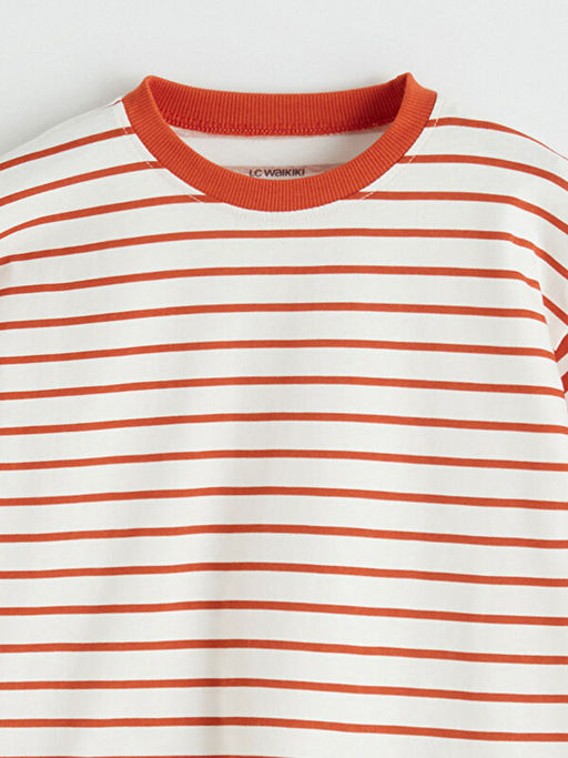 Bisiklet Yaka ?izgili Erkek ?ocuk Ti??rt 2li