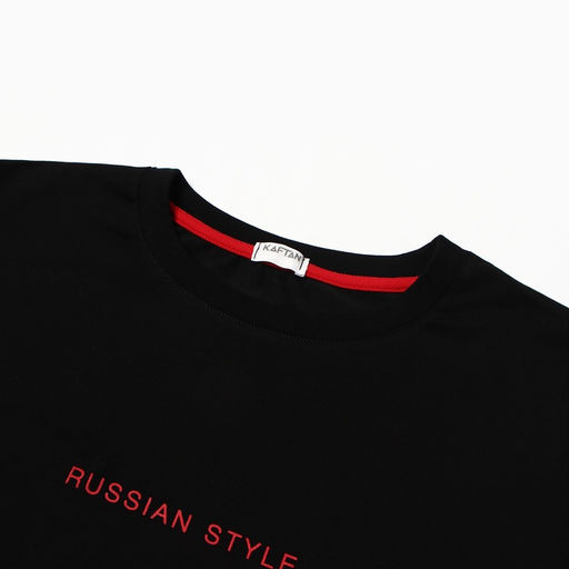 Футболка мужская KAFTAN Russian style, размер 56, чёрная