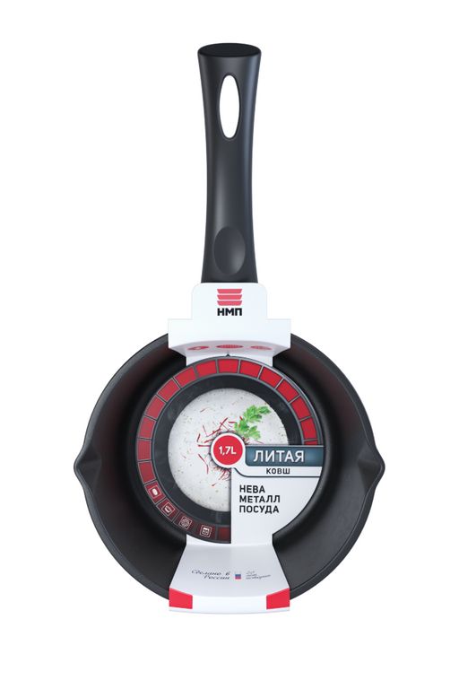 Ковш Титан (полимер-керам.) несъемная ручка, 1,7л - Нева металл посуда фото 2
