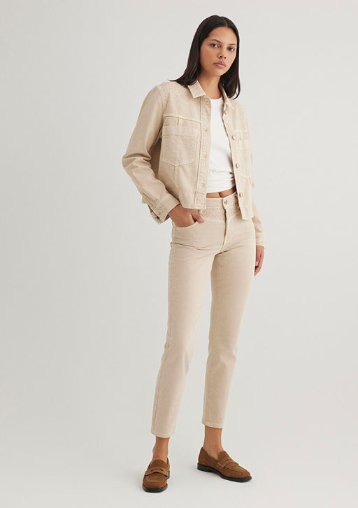 Martha Gold Premium Tasl? Krem Jean Pantolon - Mavi фото 3