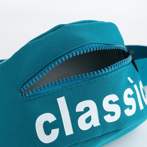 Сумка детская поясная на молнии, бирюзовая