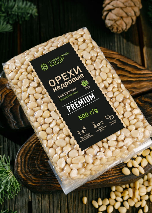 Ядро кедрового ореха Premium в брикете, 500 г - Сибирский кедр фото 2