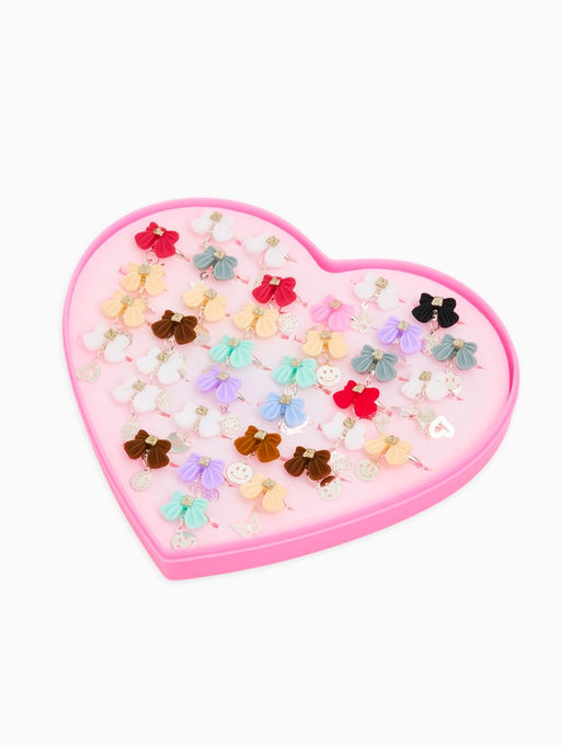 Цена за 36 шт. Кольцо «Выбражулька. Бант», с подвеской, МИКС, безразмерное