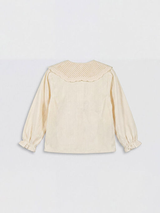 ?i?ek Nak??l? K?z ?ocuk Kadife G?mlek