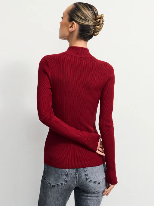 Джемпер в рубчик с молнией / Zarina  фото 6