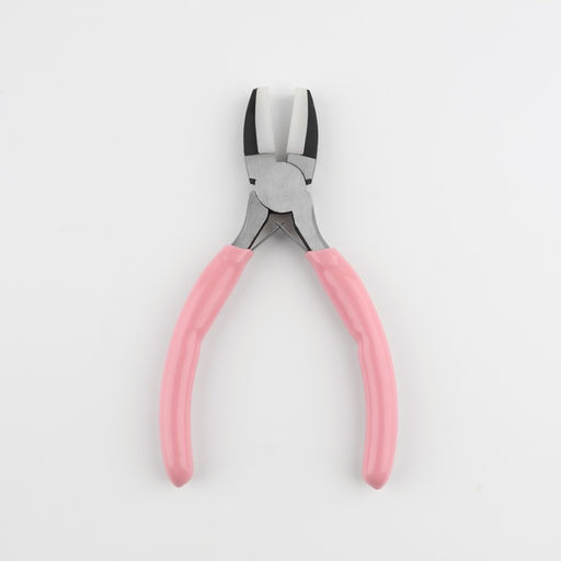 Плоскогубцы с нейлоновыми насадками, для рукоделия, 14 × 6,5 см, цвет серебряный/розовый