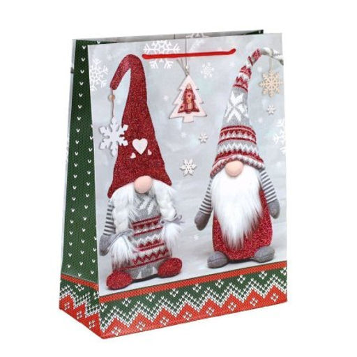 Цена за 12 шт. Пакет подарочный 26х32х10 / NG52 /уп 12/480/Новый год - ГалеонТрейд фото 2